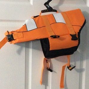 Orange pet life vest